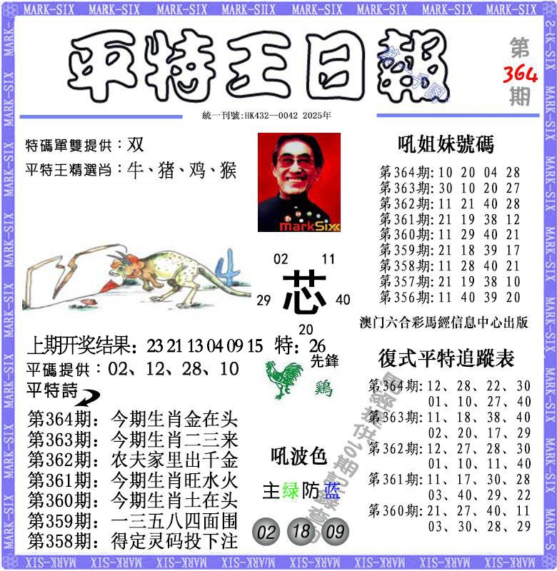 364期平特王日报[图]