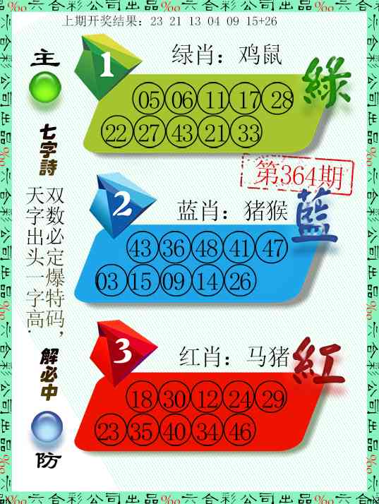 364期三波十码[图]