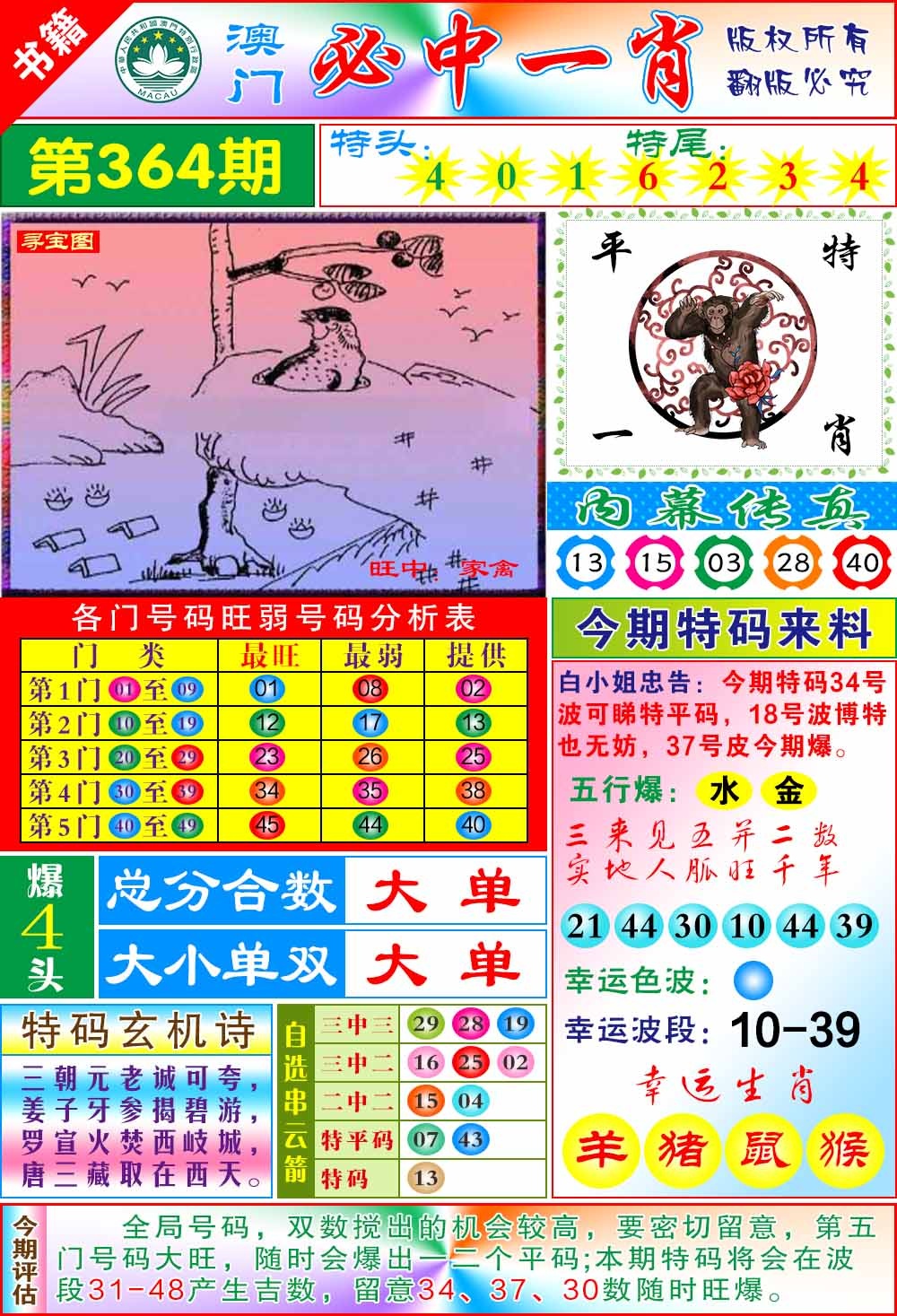 364期澳门玄机一特[图]