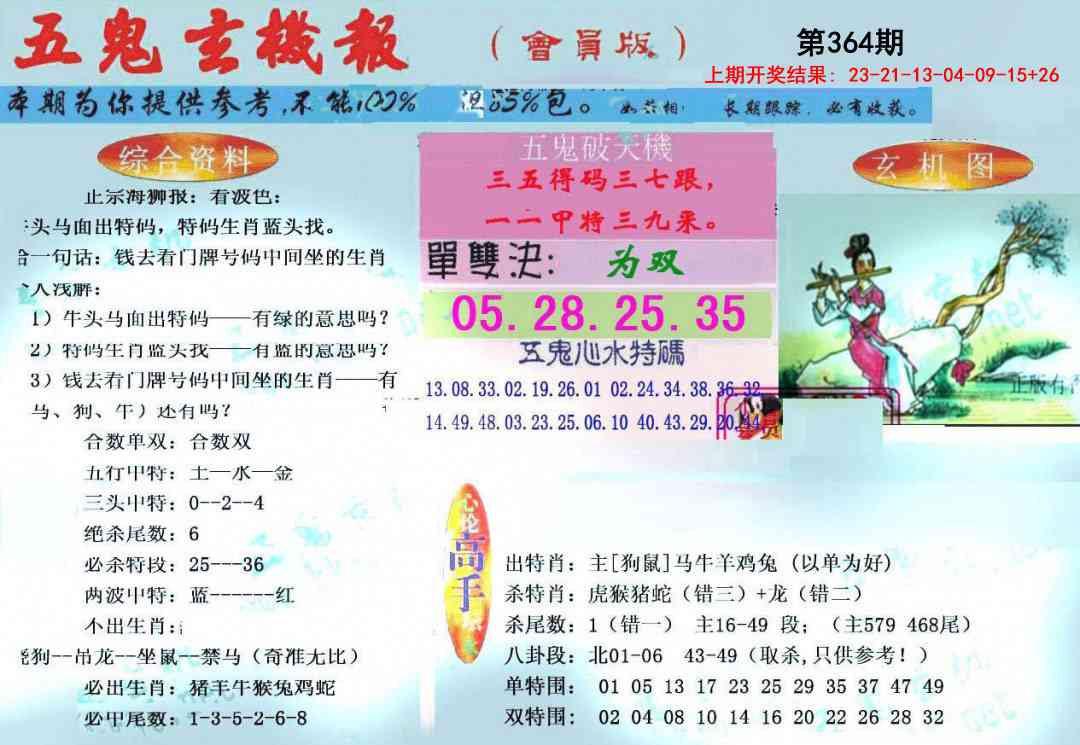 364期新五鬼玄机[图]