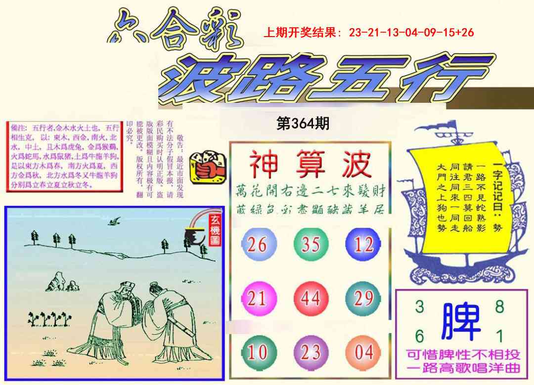 364期波路五行[图]