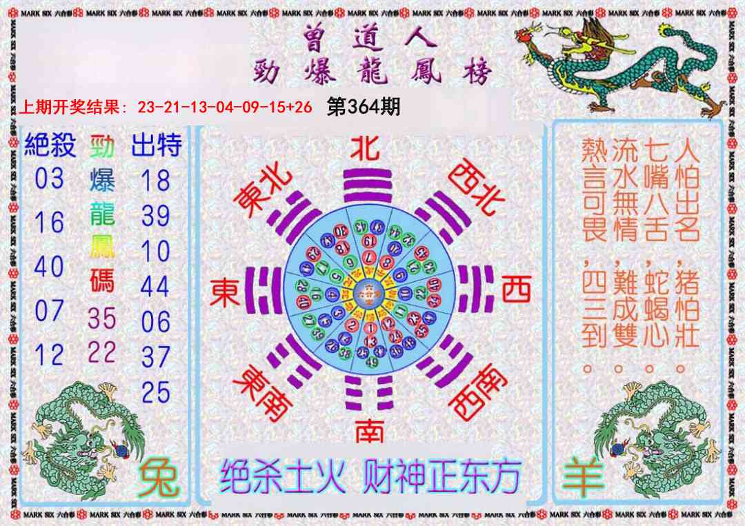 364期曾道人劲爆龙凤榜[图]