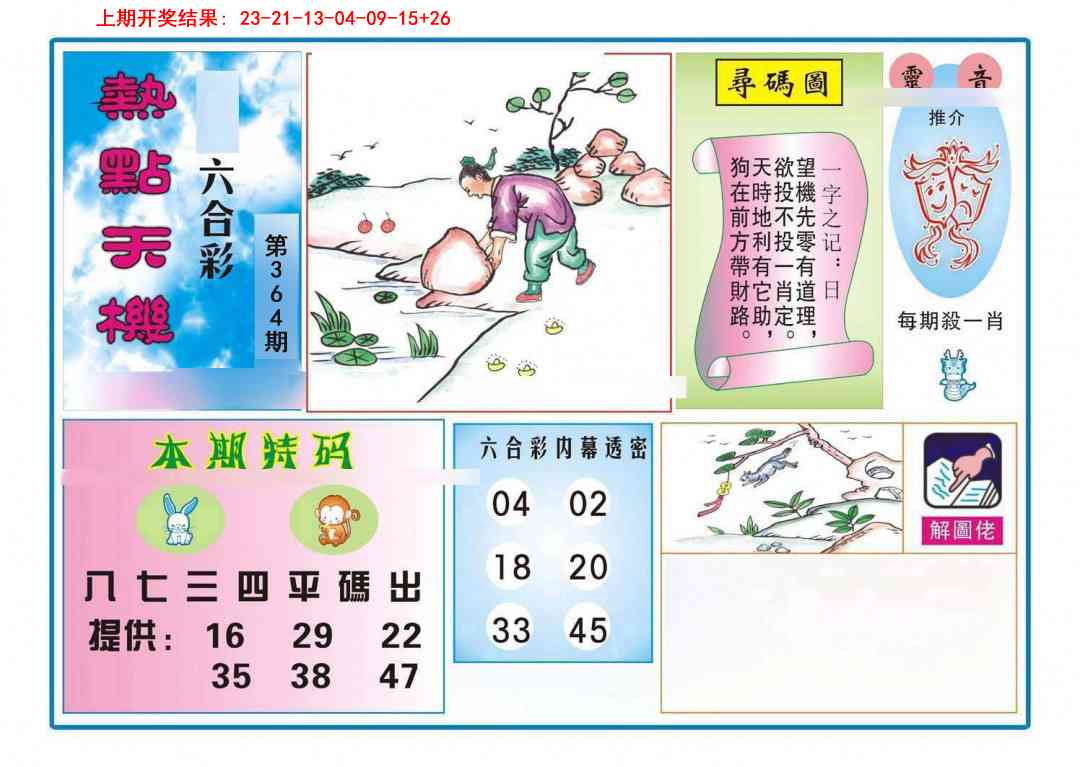 364期热点天机[图]